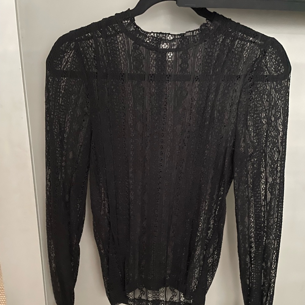 Amuse Society Long Sleeve Lace Top